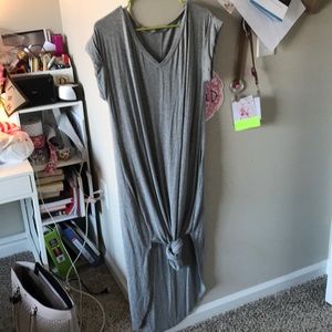 Comfy Large Grey Maxi Dress